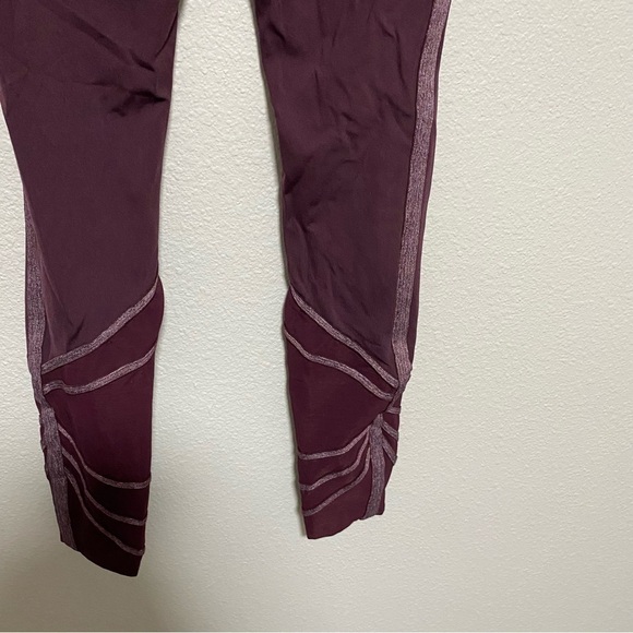 Free People Movement Wine Red Mesh Bottom Leggings - Picture 9 of 9